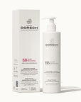 Imagen de BB BODY BRONZING de FARMA DORSCH, maquillaje corporal reafirmante con efecto bronce-dorado. Reafirma, hidrata, unifica el tono y proporciona un acabado luminoso inmediato. Fórmula con más del 96% de clean ingredients. Envase de 200 ml con dosificador, ideal para pieles sensibles.