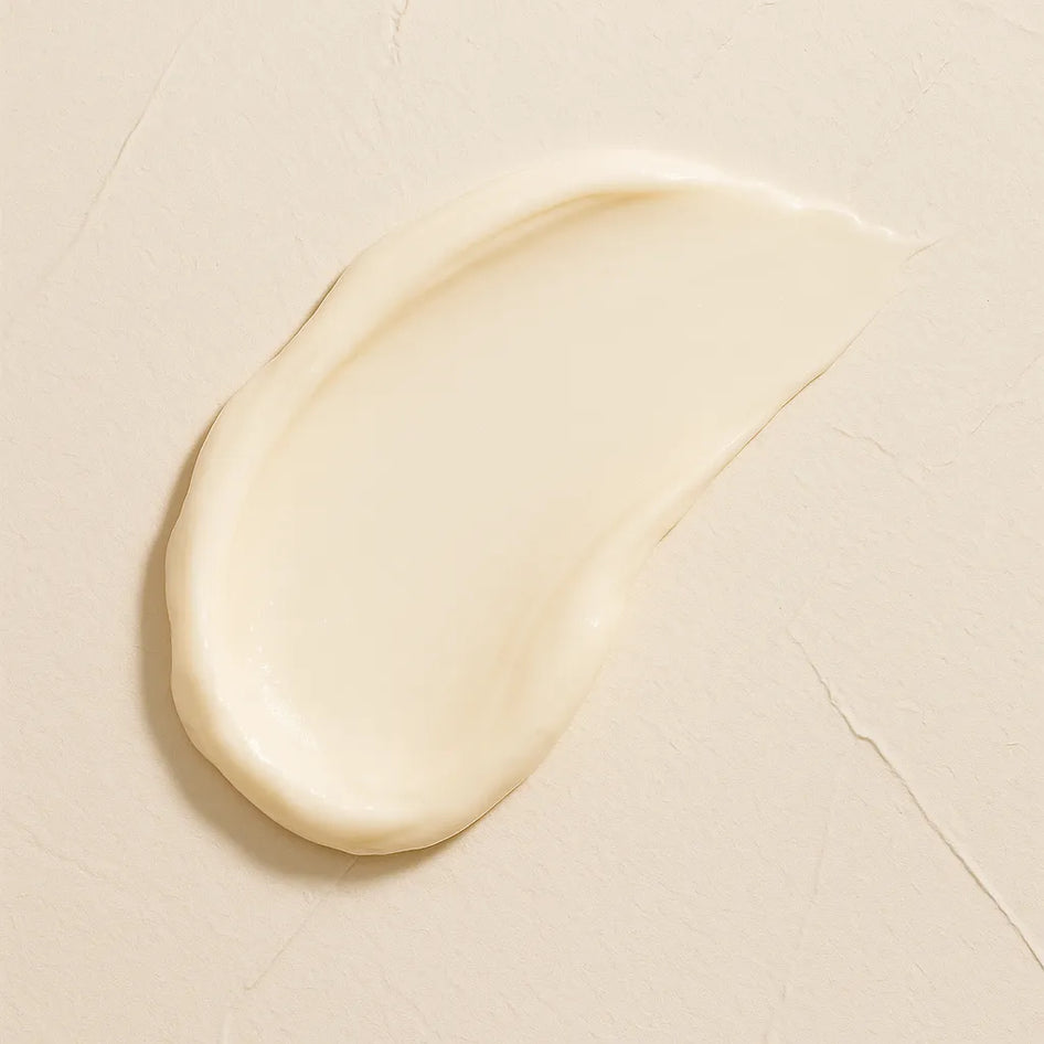 Textura de cremosa sobre fondo neutro, crema de FARMA DORSCH ingrediente activo Colágeno Vegetal de dorsch selection