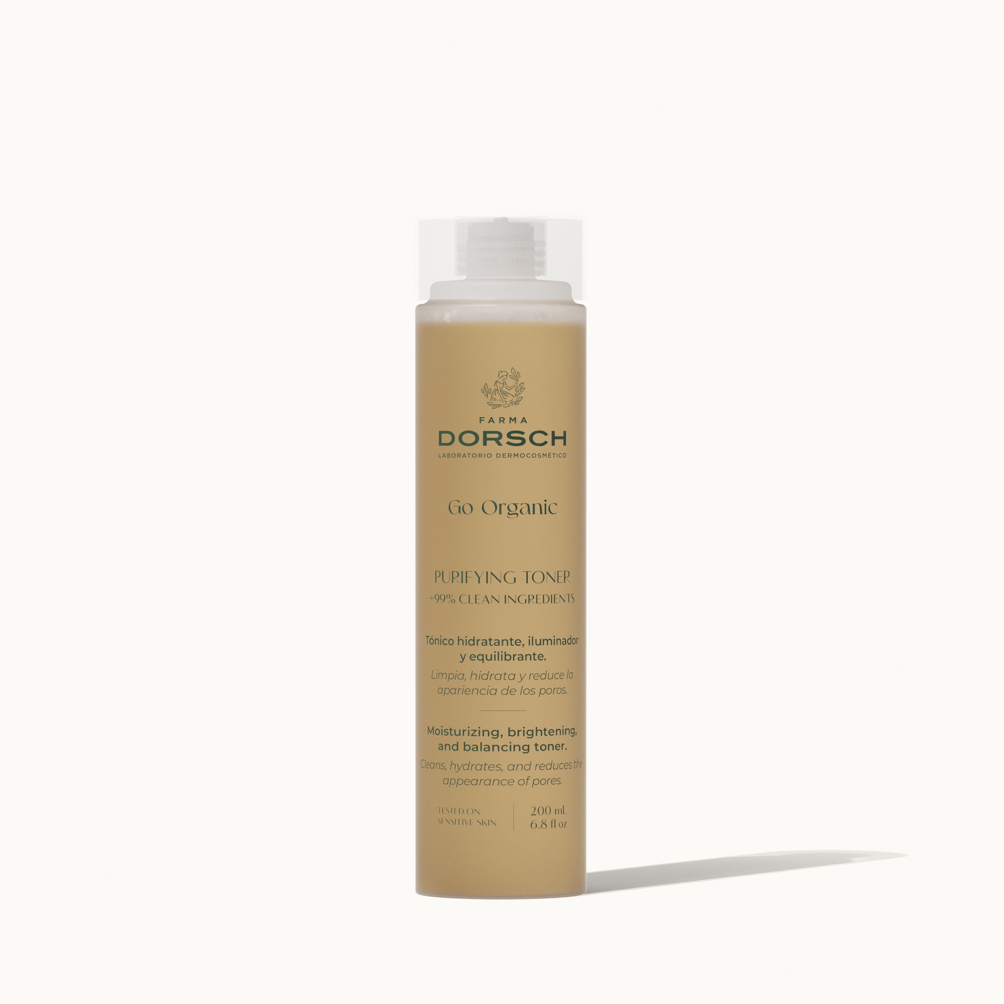 Envase de tonico purificante con vinagre de manzana, niacinamida, camomila FARMA DORSCH para cerrar el poro, controlar el pH de la piel de cara, cuello y escote.