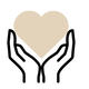 Icono de corazon entre 2 manos para fichas de producto de shopify de FARMA DORSCH