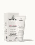 Envase y caja de crema hidratante antiedad con retinol, vitamina C, coenzima Q10 y ceramidas FARMA DORSCH para cara, cuello y escote.