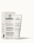 Envase y caja de crema con protección solar factor 30 con acido hialuronico, filtros solares, smithsonita y factor de crecimiento epitelial FARMA DORSCH para cara, cuello y escote