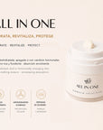 ALL IN ONE  de FARMA DORSCH, crema anti edad global que hidrata, revitaliza y protege la piel. Con colágeno vegetal, Ácido harmónico, peptidos