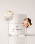 ALL IN ONE de FARMA DORSCH dentro de una rutina facial antiedad para hidratar, reafirmar e iluminar la piel.