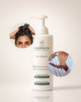 HAIR LOSS SHAMPOO de FARMA DORSCH dentro de una rutina capilar para fortalecer el cabello desde la raíz.