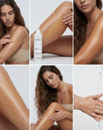 Modo de empleo del maquillaje corporal de FARMA DORSCH. Body Bronzing. Un moreno instantaneo