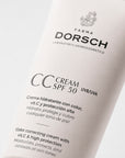 Envase de CC Cream SPF50 de FARMA DORSCH de cuidado facial.