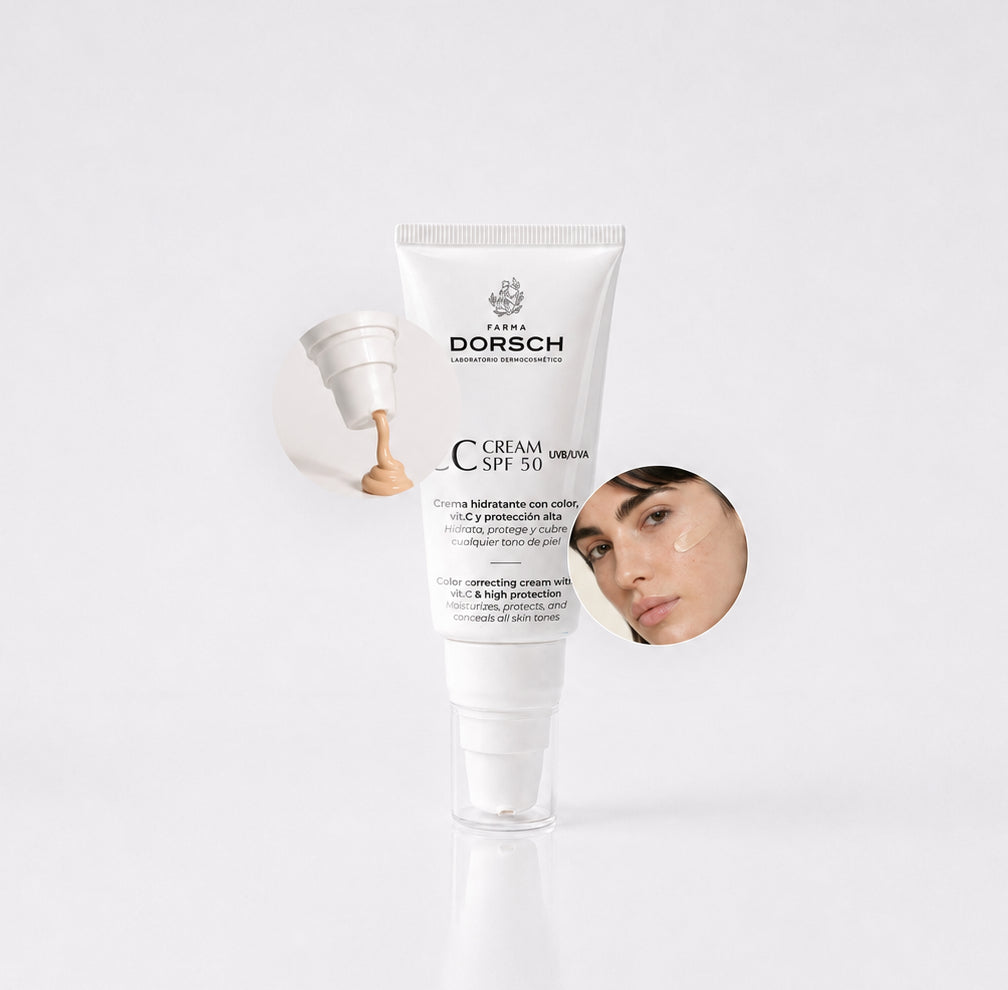  CC Cream SPF50 de FARMA DORSCH para unificar el tono y proteger la piel.