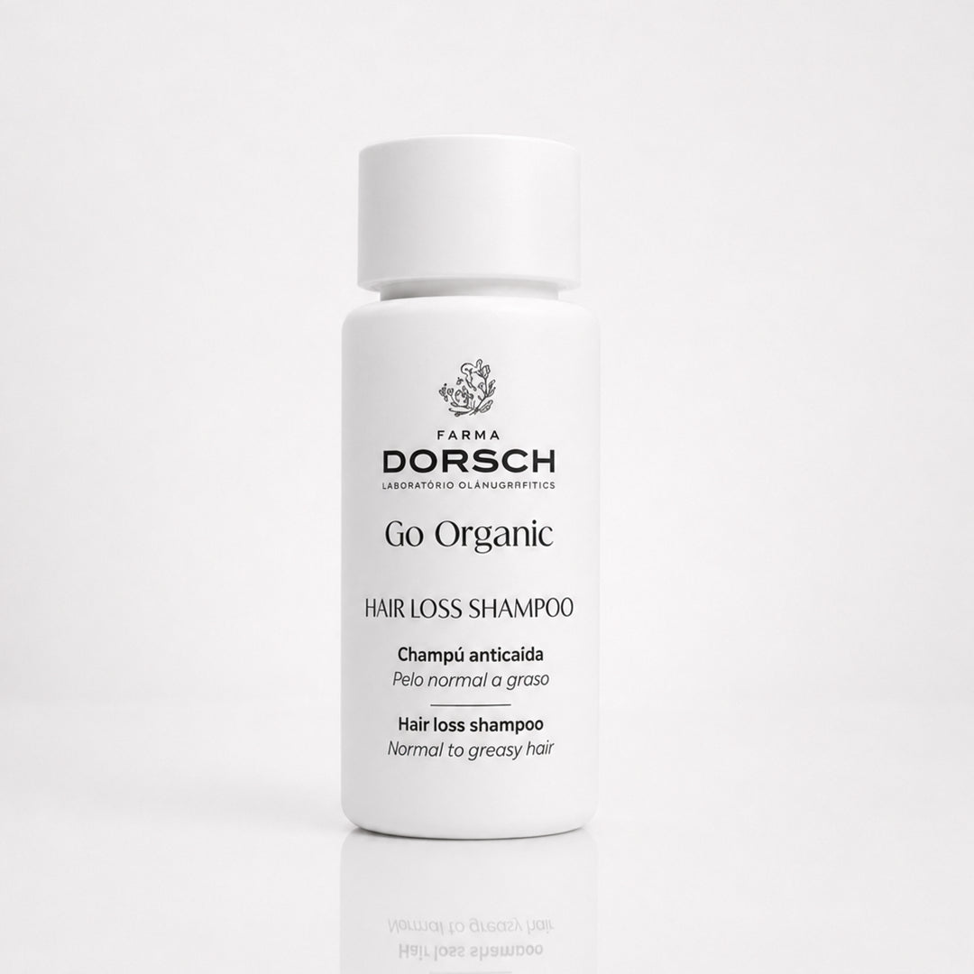 HAIR LOSS SHAMPOO GRASO de FARMA DORSCH en formato minitalla, tamaño viaje