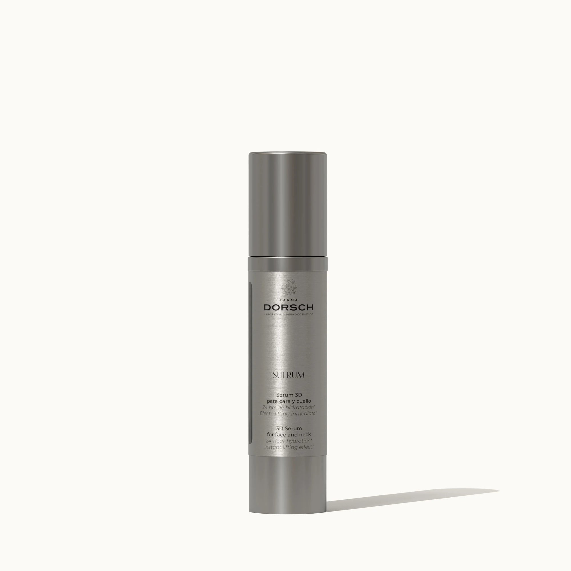 Envase de Serum facial hidratante e iluminador con acido hialuronico, alga wakame, alantoina FARMA DORSCH para cara, cuello y escote.