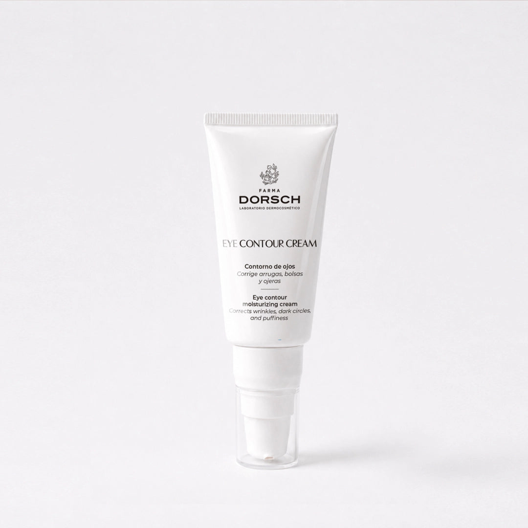 EYE CONTOUR CREAM de FARMA DORSCH, contorno de ojos antiarrugas para mejorar patas de gallo, ojeras y firmeza.