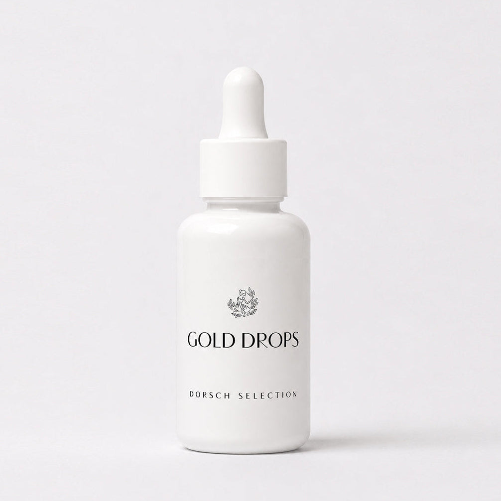 GOLD DROPS de FARMA DORSCH, aceite facial antiedad con retinol vegetal para hidratar, iluminar y mejorar la firmeza.