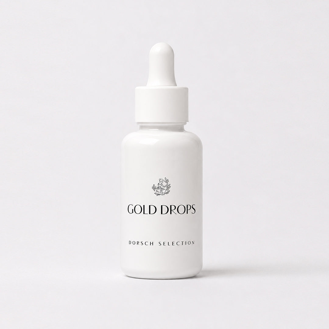 GOLD DROPS de FARMA DORSCH, aceite facial antiedad con retinol vegetal para hidratar, iluminar y mejorar la firmeza.