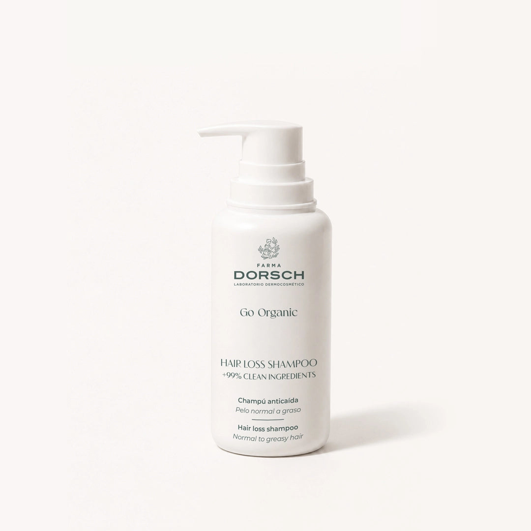 HAIR LOSS SHAMPOO de FARMA DORSCH 200 ml, champú anticaída para fortalecer el cabello graso y cuidar el cuero cabelludo.