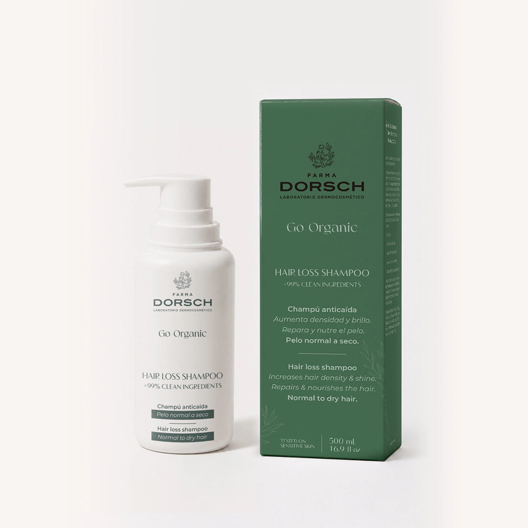 Champú anticaída Hair Loss Shampoo de FARMA DORSCH para pelo seco de 200 ml sin sulfatos ni siliconas con caja