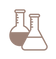 icono color nude representando dos botes de laboratorio