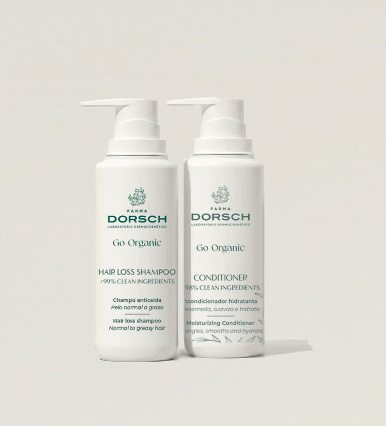 Pack capilar de dos productos de FARMA DORSCH. Hair Loss Shampoo para pelo normal a graso y el conditiones de FARMA DORSCH