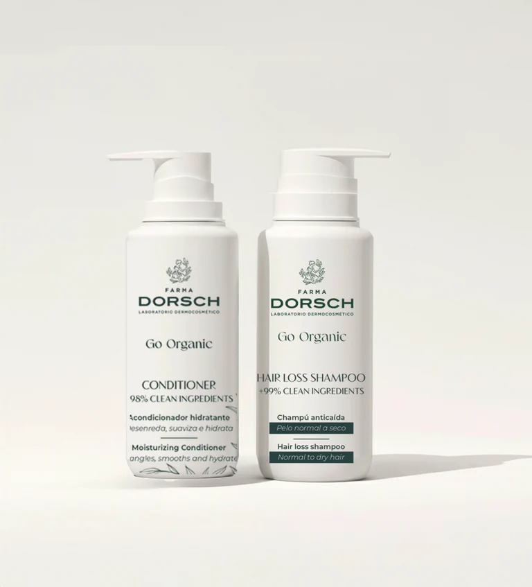 Pack capilar de dos productos de FARMA DORSCH. El conditioner y el champú Hair Loss Shampoo de FARMA DORSCH