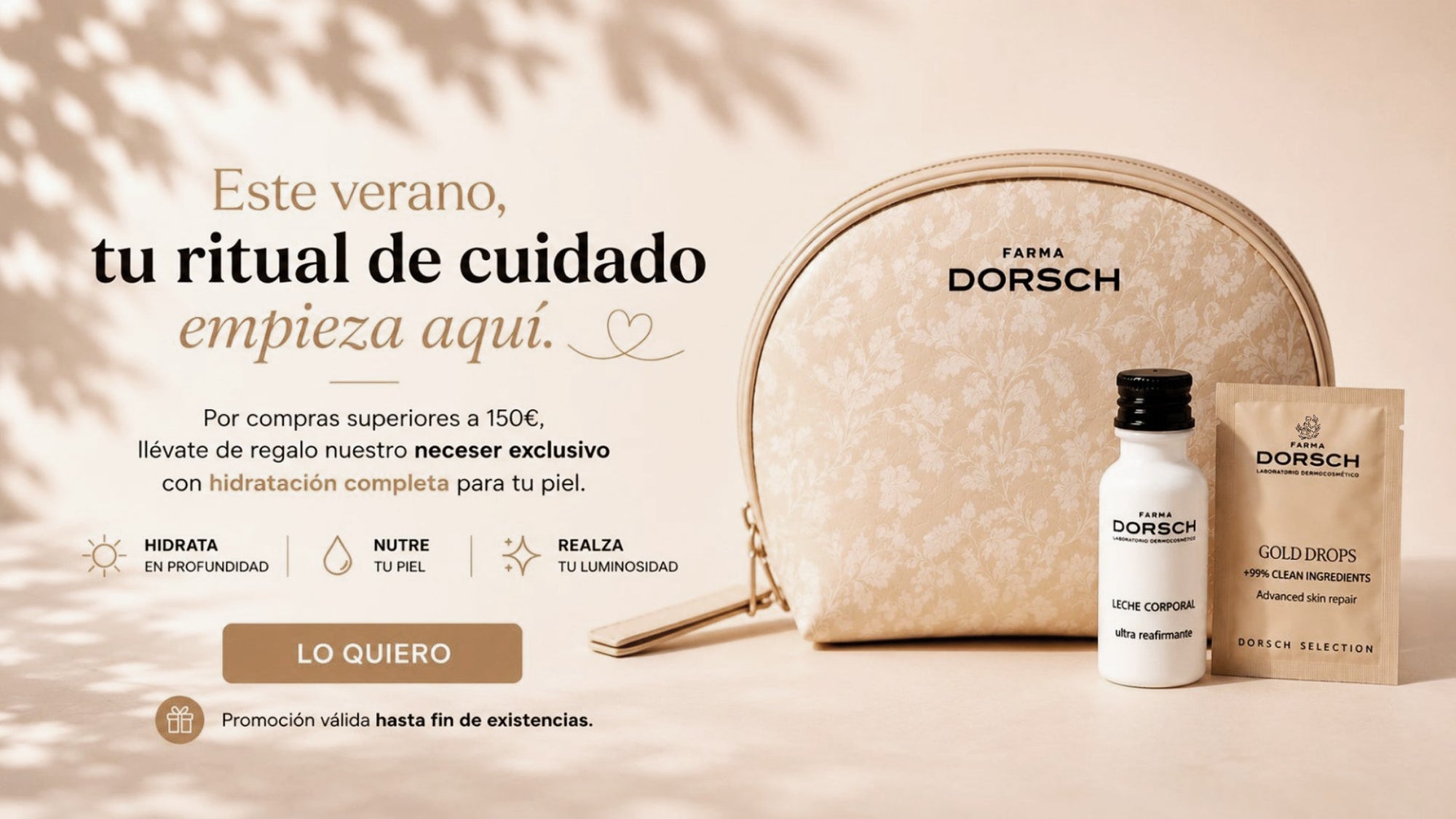 Llévate un neceser de regalo de FARMA DORSCH por compras superiores a 150 euros