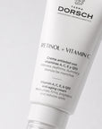 Envase de RETINOL + VITAMIN C de FARMA DORSCH, tratamiento facial antiarrugas para piel con signos de la edad.