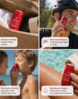 SUN STICK SPF50+ de FARMA DORSCH para proteger la piel del rostro en ciudad, playa, montaña o deporte.