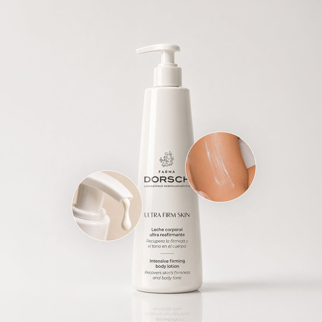 ULTRA FIRM SKIN de FARMA DORSCH dentro de una rutina corporal para hidratar, reafirmar y mejorar la elasticidad de la piel.