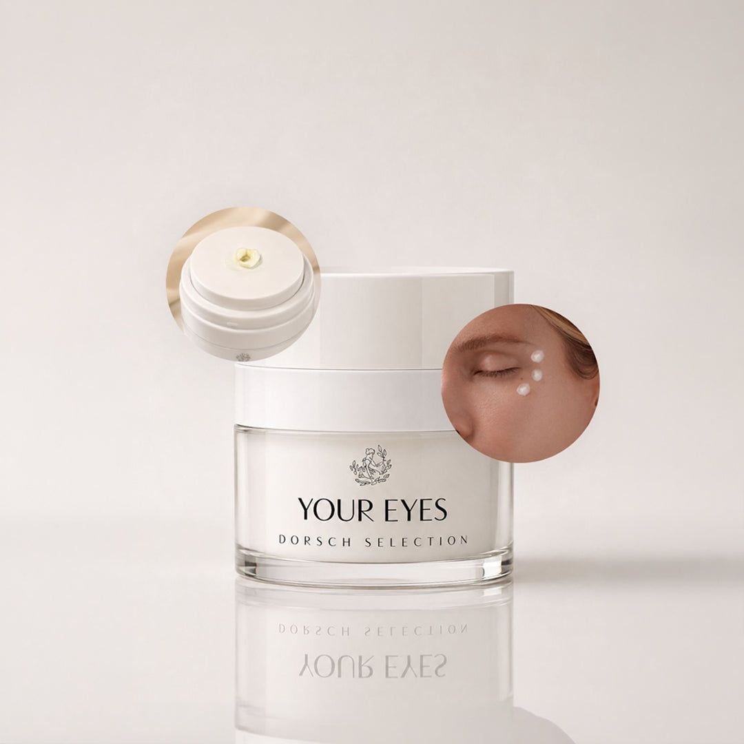 YOUR EYES de FARMA DORSCH dentro de una rutina facial para hidratar, iluminar y cuidar el contorno de ojos.