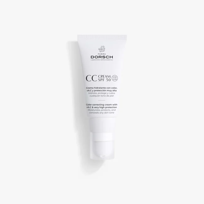 CC Cream SPF 50 crema hidratante antiedad con color y protección solar