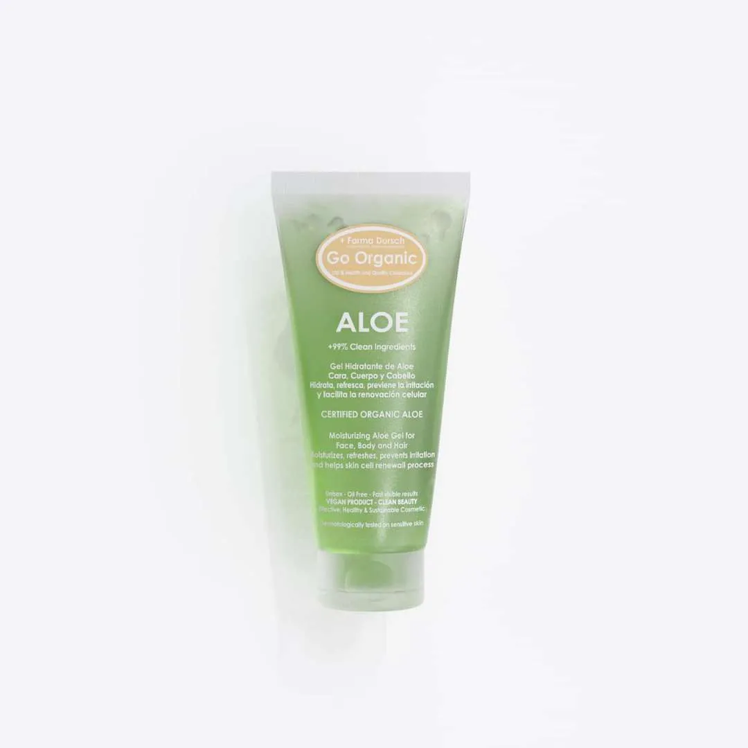 Aloe vera gel for face, body and hair. All skin types